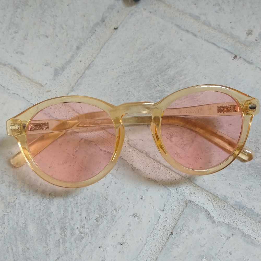 Rose Gold stylish boho round sunglasses Zenni